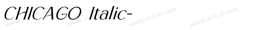 CHICAGO Italic字体转换